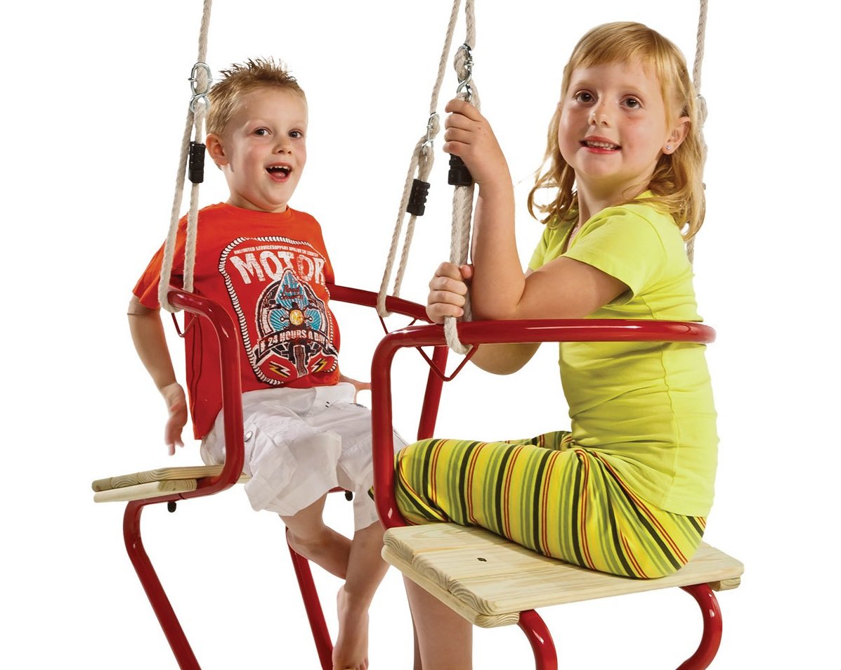 Gondelschaukel ROT Schiffschaukel Doppelschaukel Schaukel Zweisitzerschaukel