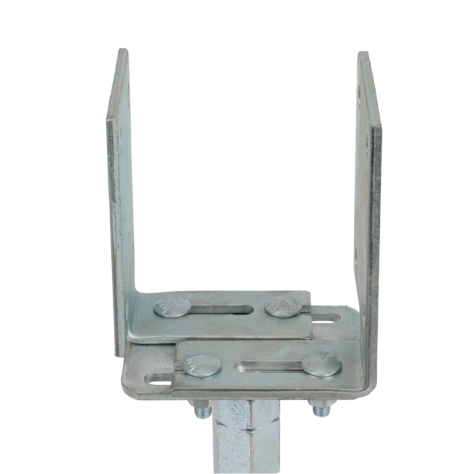 U-Pfostenträger zum Aufschrauben verstellbar Höhe 140-200 Breite 80-160 mm