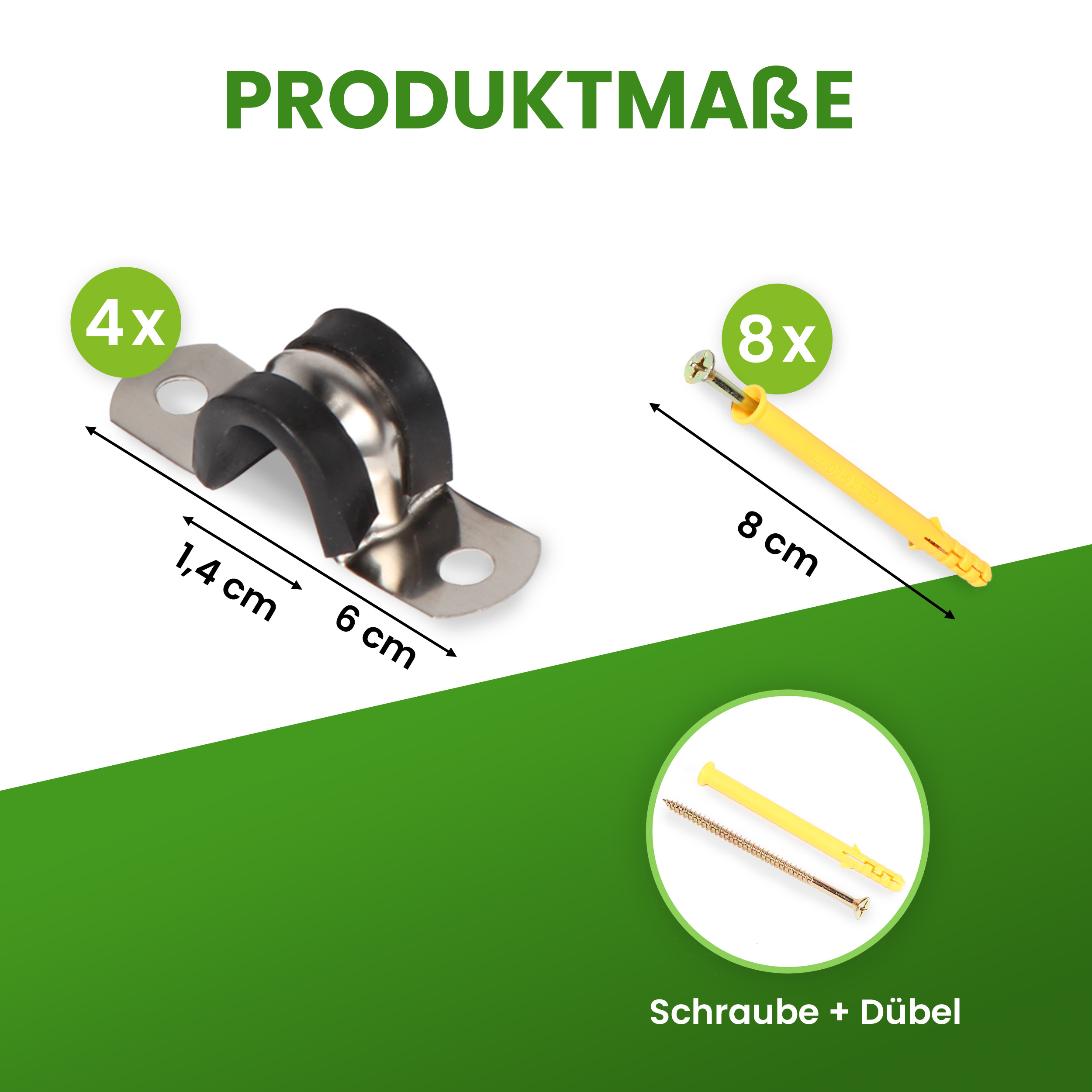 4er Set Wandhalterung für Spalier Ø14 mm Wandbefestigung Rankhilfe 4er Set Wandhalterung für Spalier Ø14 mm Wandbefestigung Rankhilfe