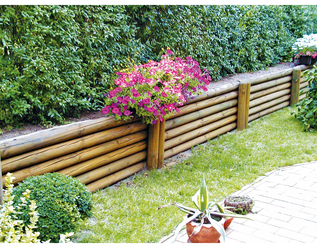 Palisade_2Lcb35ztF35rmS4JzWiXZseGpVr Palisade Ø 12 cm Kiefer imprägniert Rundholz Pfosten Länge