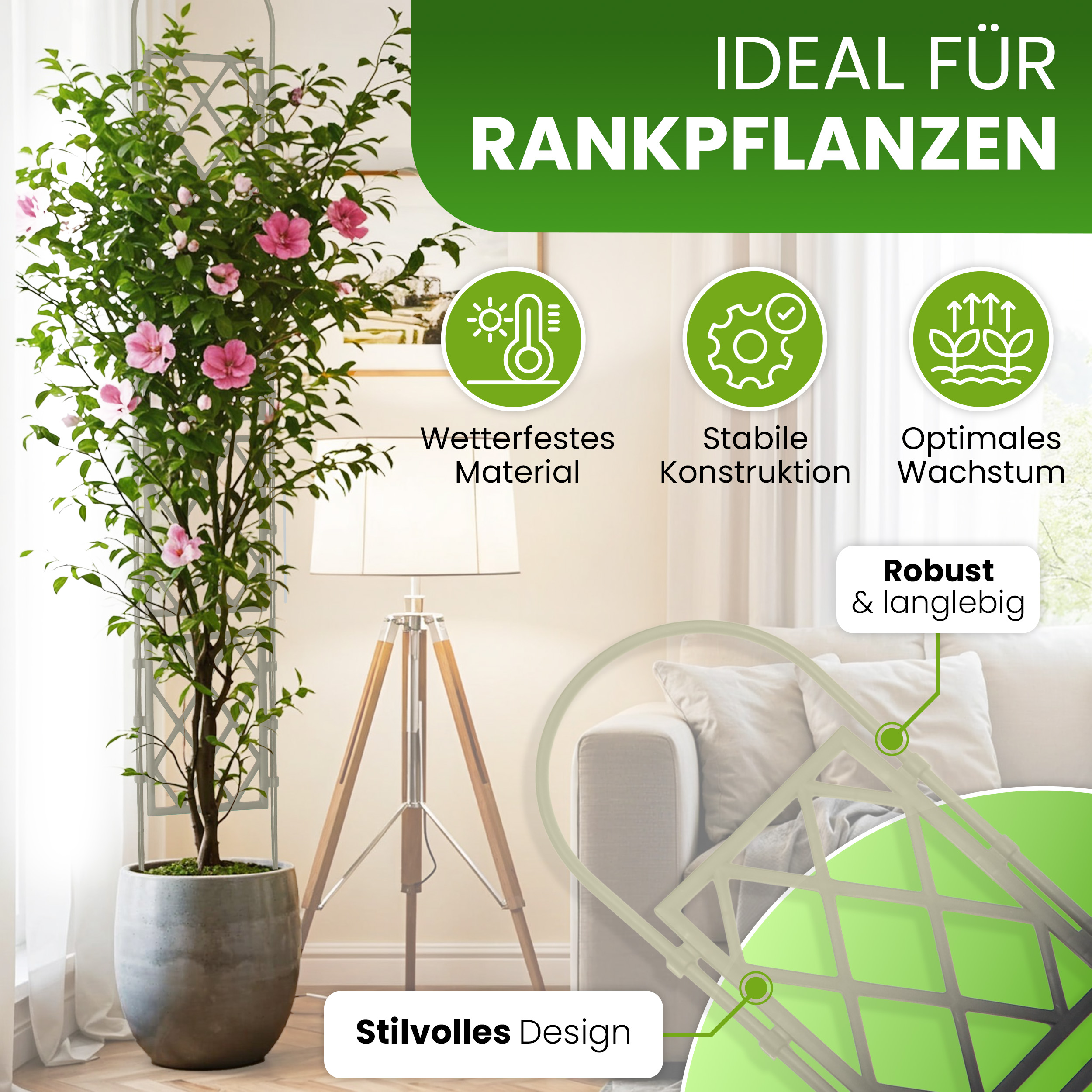 Wandspalier mit Bogen Rankgitter Pflanzenstütze Gitterspalier für Garten