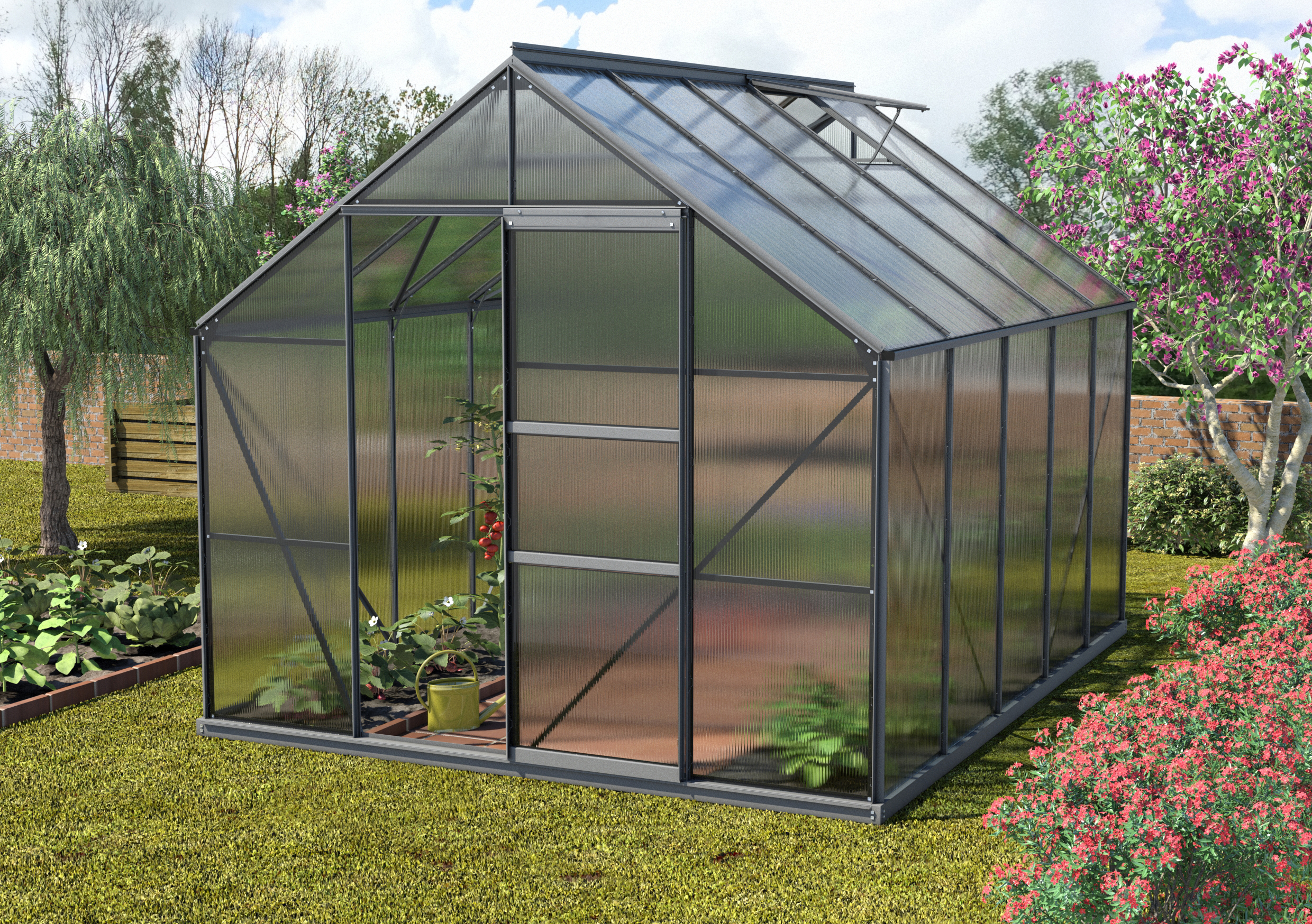 Gewächshaus Merkur 9900 HKP 6mm, schwarz