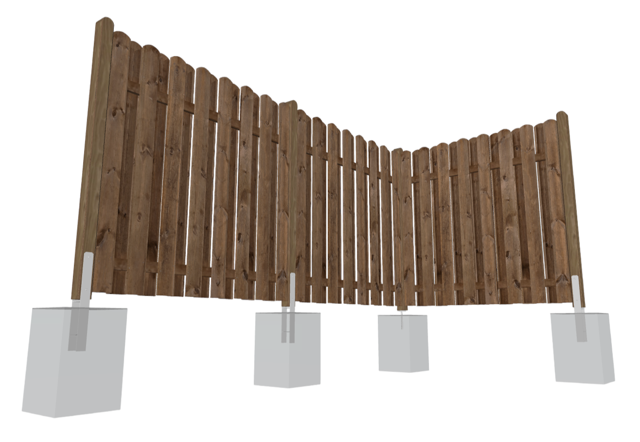 180x180-3xtAxKJ64T8E5My Sichtschutz BOLEO Bohlen-Zaun 180x180 cm Kiefer KDI braun