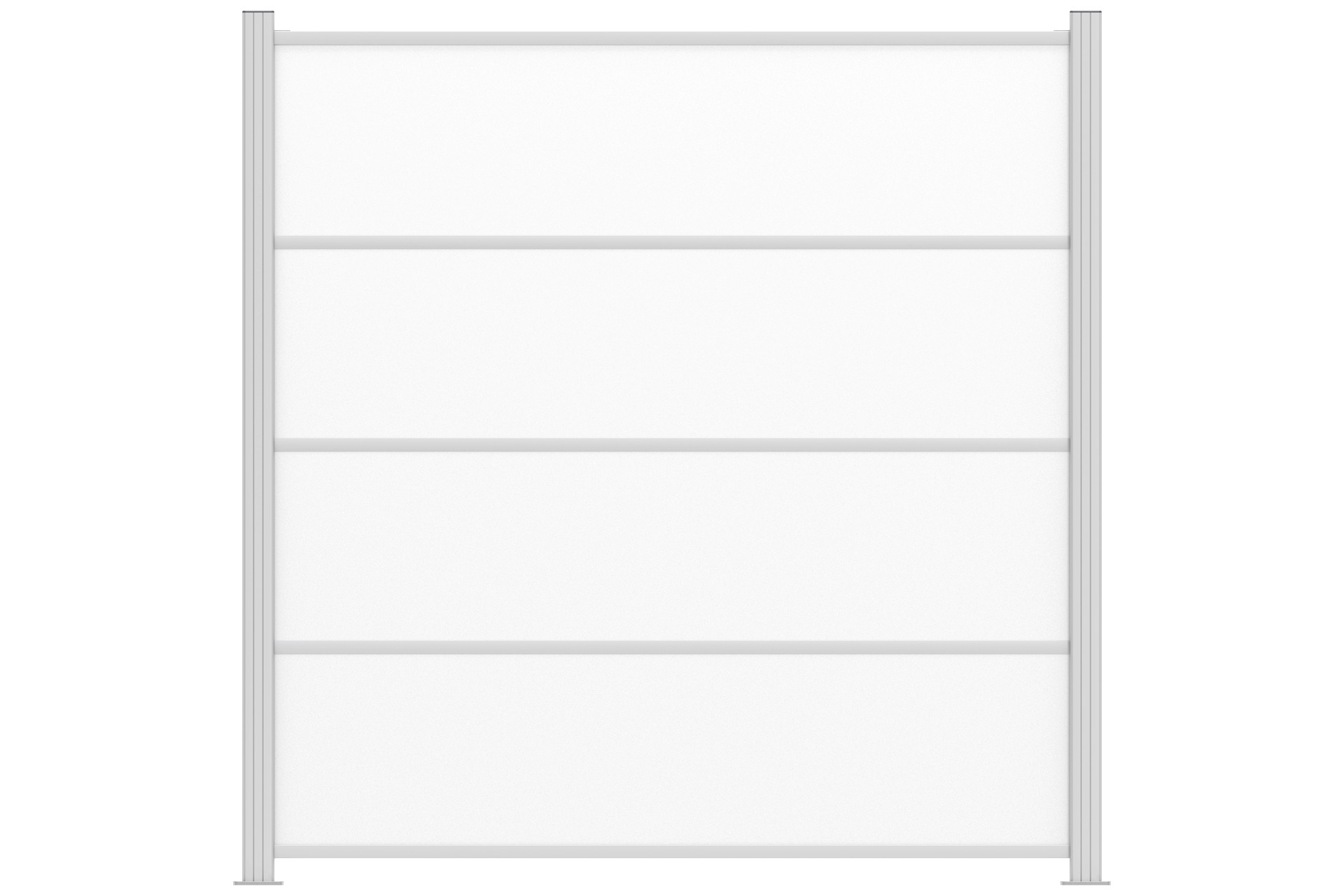 H-Verbindungsleiste_silber Sichtschutz EASY-BOARDS H-Verbindungsleiste 3er-Set silber