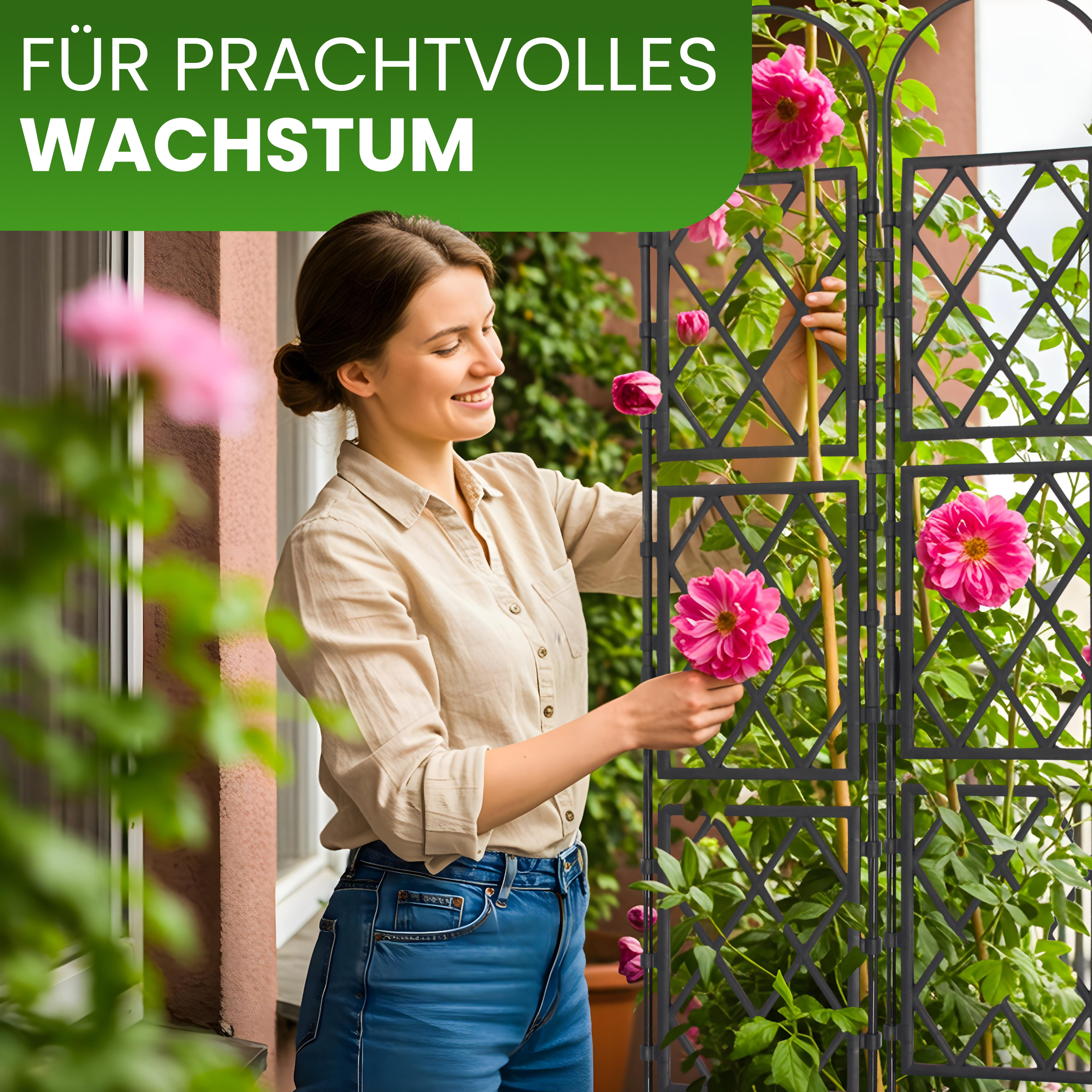 Wandspalier mit Bogen Rankgitter Pflanzenstütze Gitterspalier für Garten