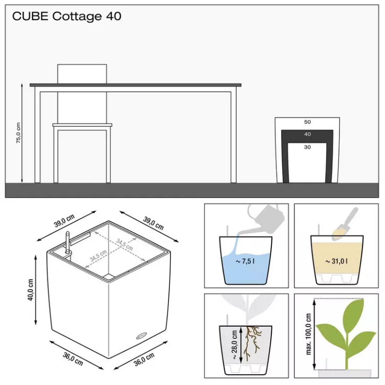 CUBE-Cottage-40-granit-1aFGb7JpRlWRat Lechuza CUBE Cottage 40 mokka Komplettset
