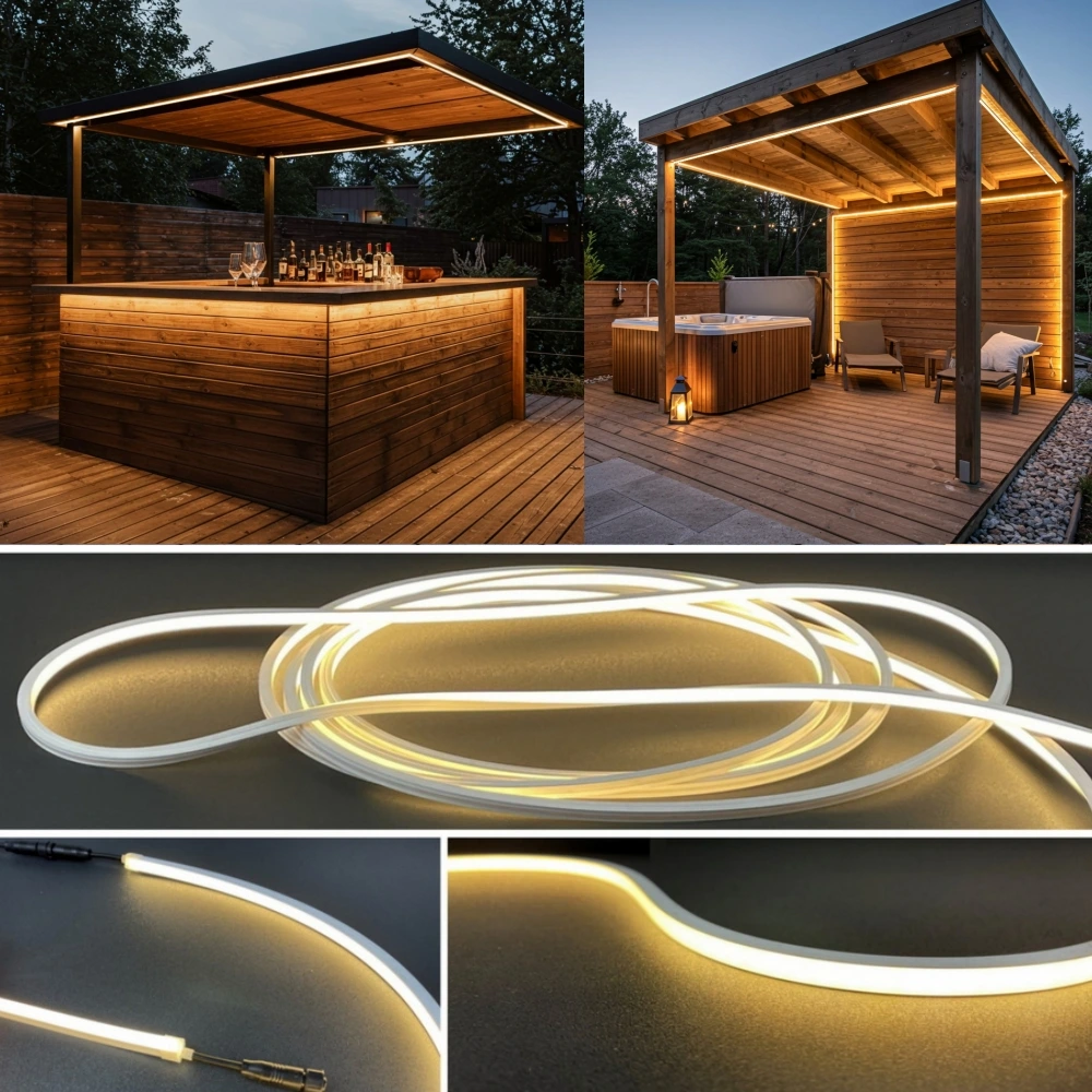  Silikon 24V LED Streifen 1 cm breit für Wegebeleuchtung