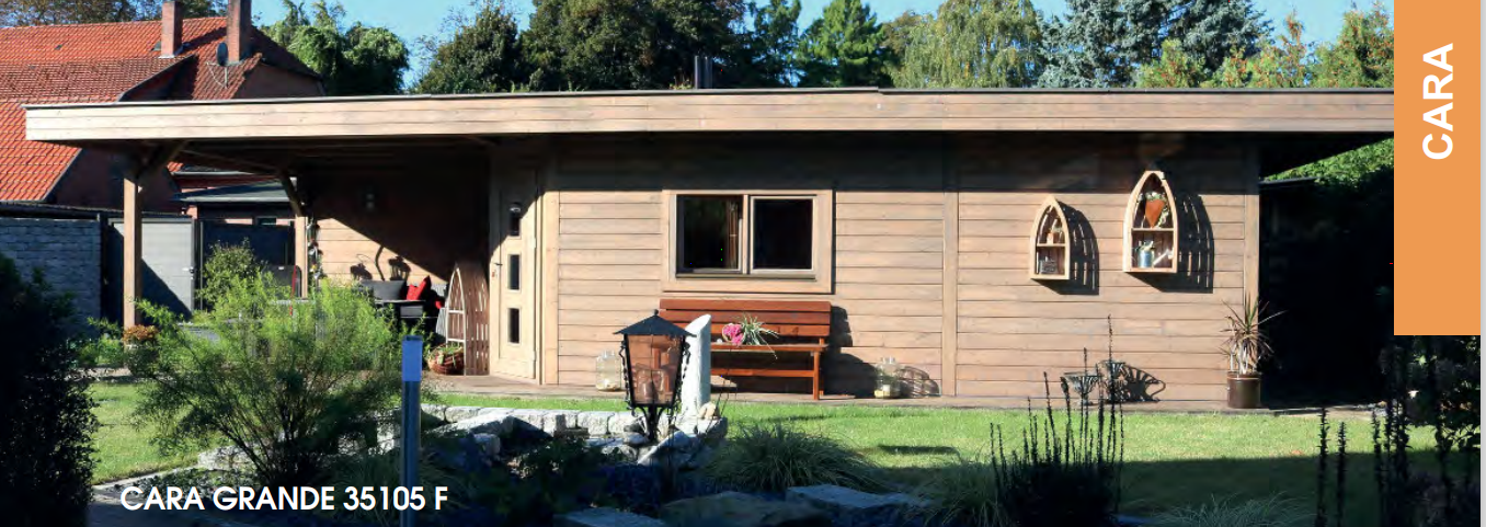 Cara-Grande-35105-F Premium Gartenhaus Cara Grande 35105 F Ferienhaus