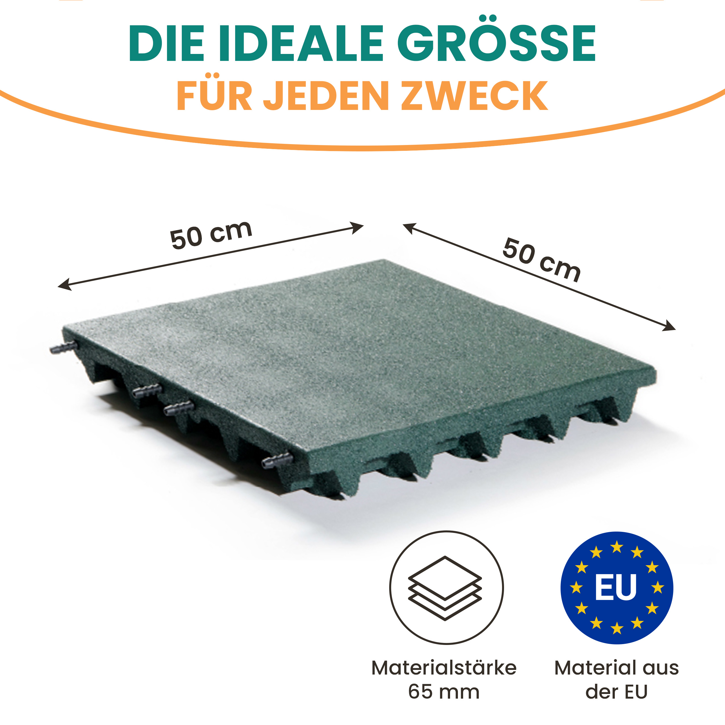 3SdTNibyGA1KCx Fallschutzmatte 50x50 cm Gummimatte für Spieltürme Schaukel Rutsche Outdoor