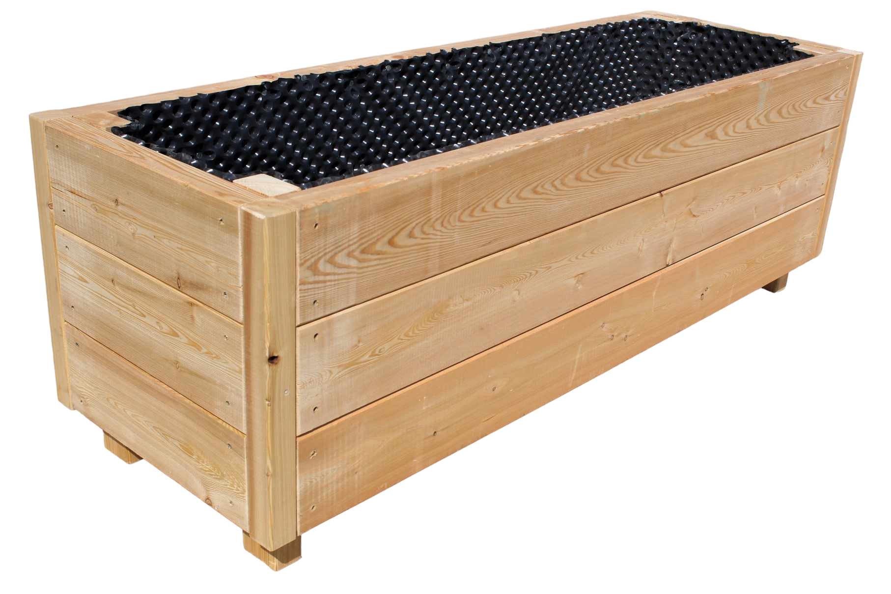 Hauptfoto-21cYhSHW63CRzZ Blumenkasten Hexenagger Lärchenholz Kanthölzern 45x142 mm mit Noppenfolie fertig montiert