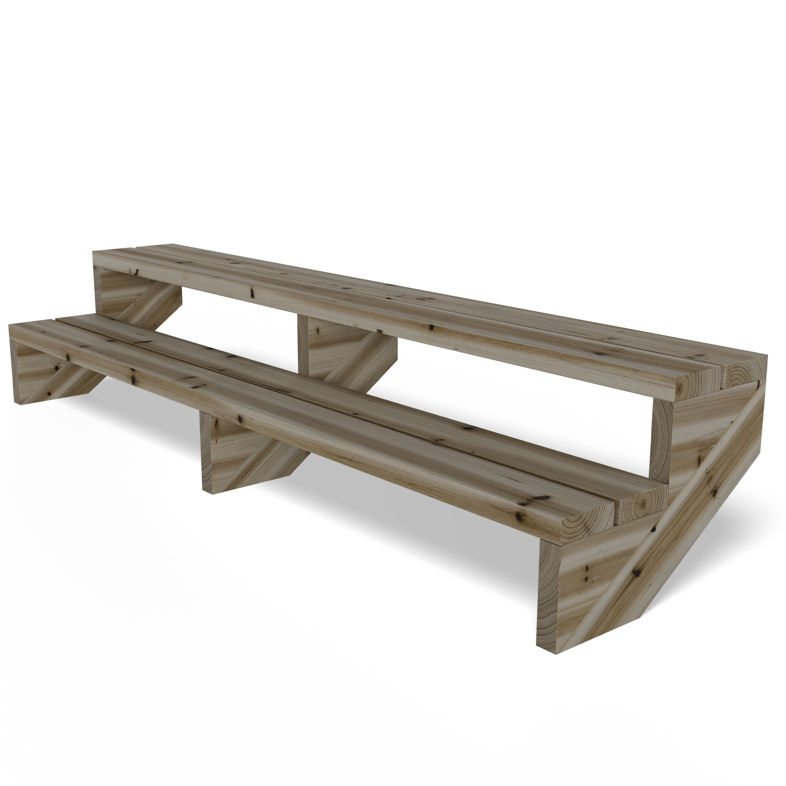 Terrassentreppe Kiefer kesseldruckimprägniert Treppe mit Stufen Wangentreppe Breite