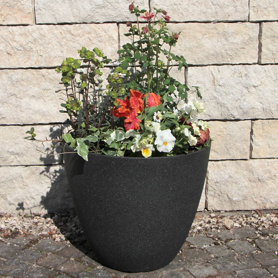 s-l16006za3Np0GxRZG3 Pflanzkübel rund aus Kunststoff Pflanztopf für den Garten Blumentopf außen Übertopf