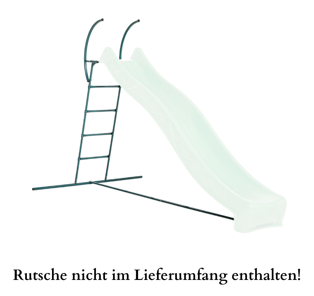 Freistehende Leiter aus Metall für Rutsche 290 cm oder 300 cm
