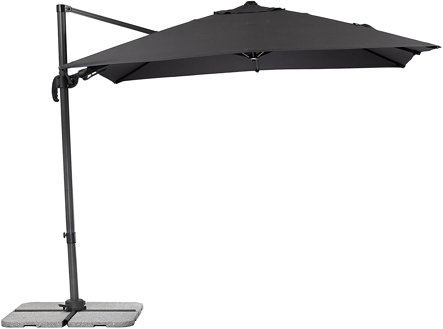 rohodos-twist-anthrazit Schneider Rhodos eco Twist Ampelschirm mit Ständer Sonnenschirm