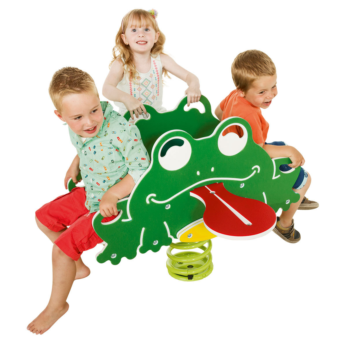 Wipptier-Froschquartet-176_010_1 Federwippe FROSCHQUARTET Federtier Frosch für den öffentlichen Bereich