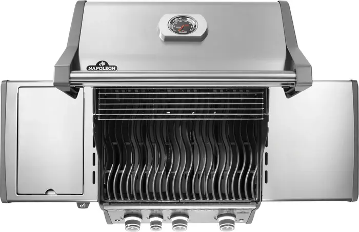 Napoleon Rogue PRO 425 Gasgrill Edelstahl mit SIZZLE ZONE™ Seitenbrenner