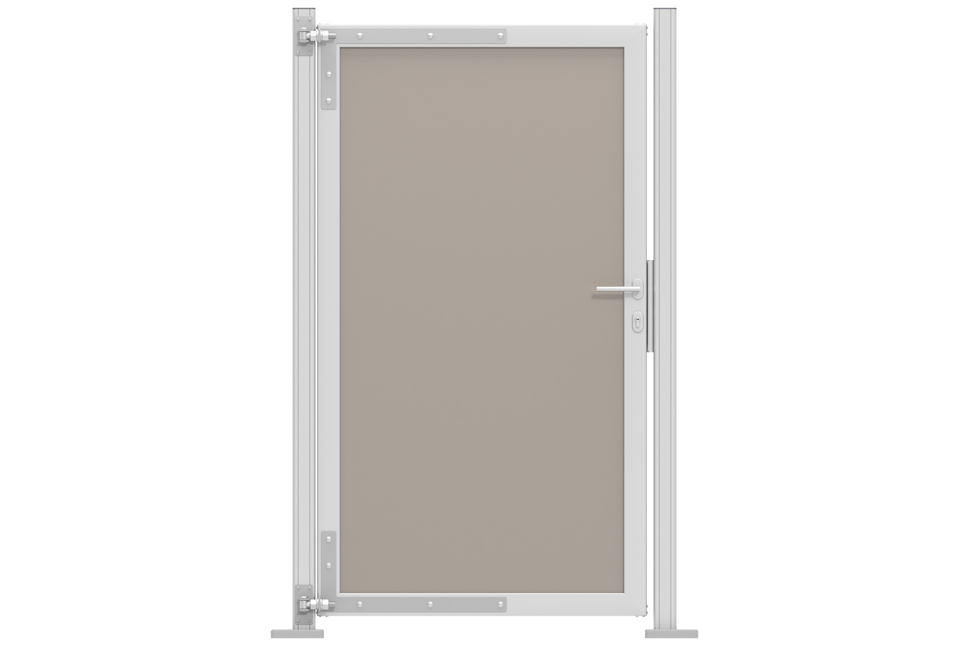 Torrahmen-silber-3 Sichtschutz EASY-BOARDS Türrahmen 100x180 cm silber