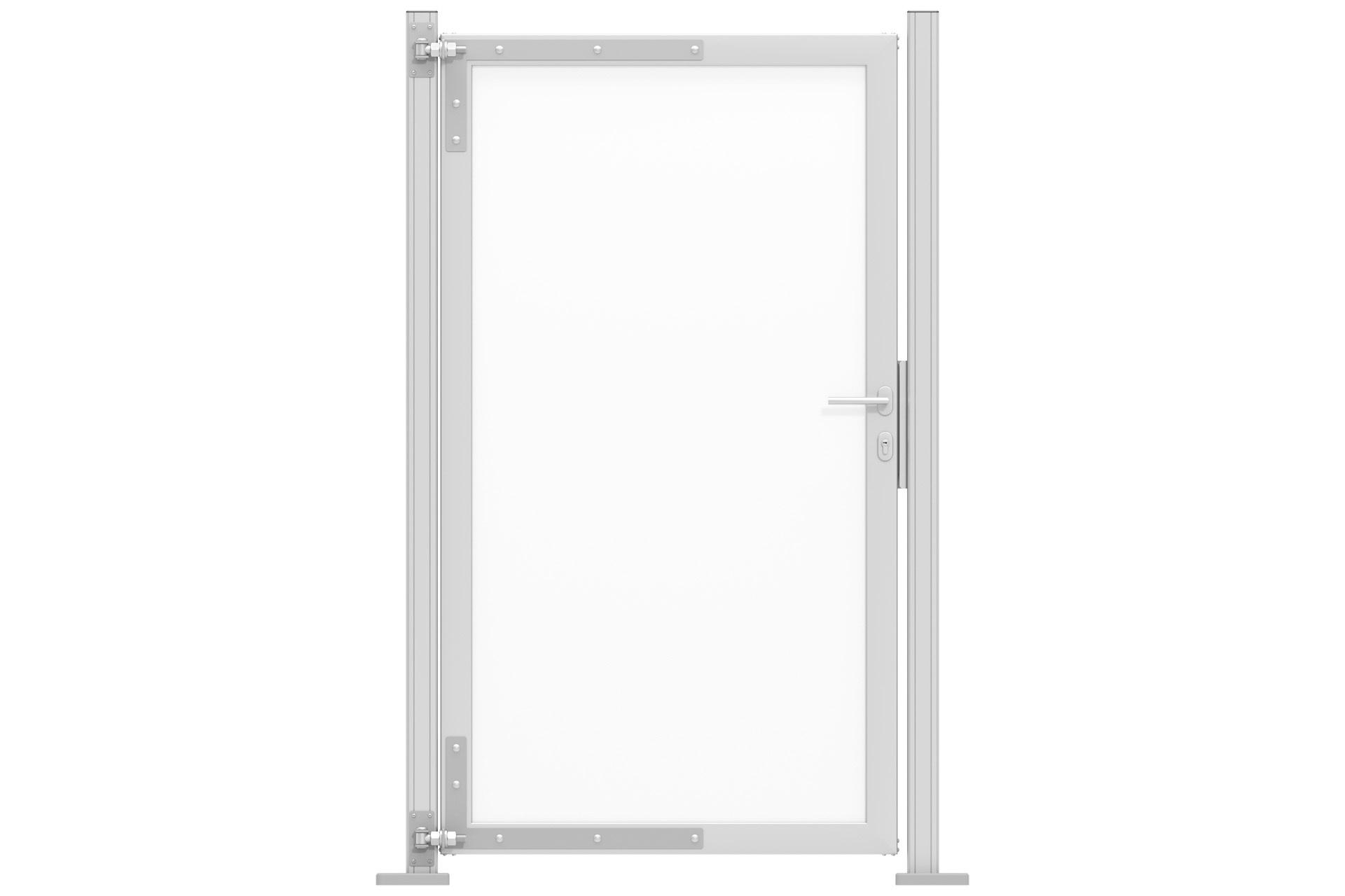 Torrahmen-silber-1 Sichtschutz EASY-BOARDS Türrahmen 100x180 cm silber