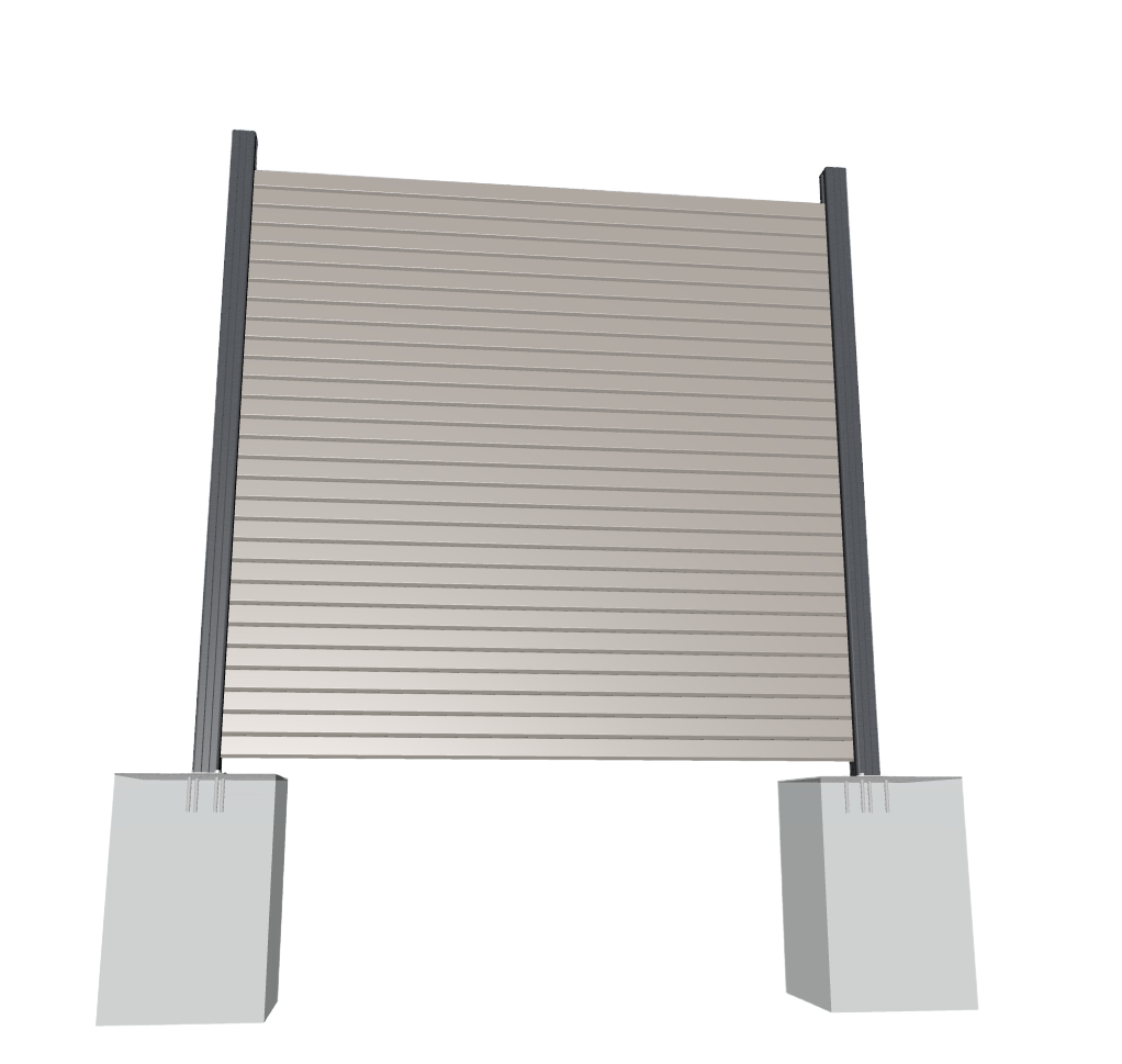ALU-Rhombuszaun-terragrau_ Aluminium Rhombuszaun ALU 180x180 cm terragrau Sichtschutz Steckzaun