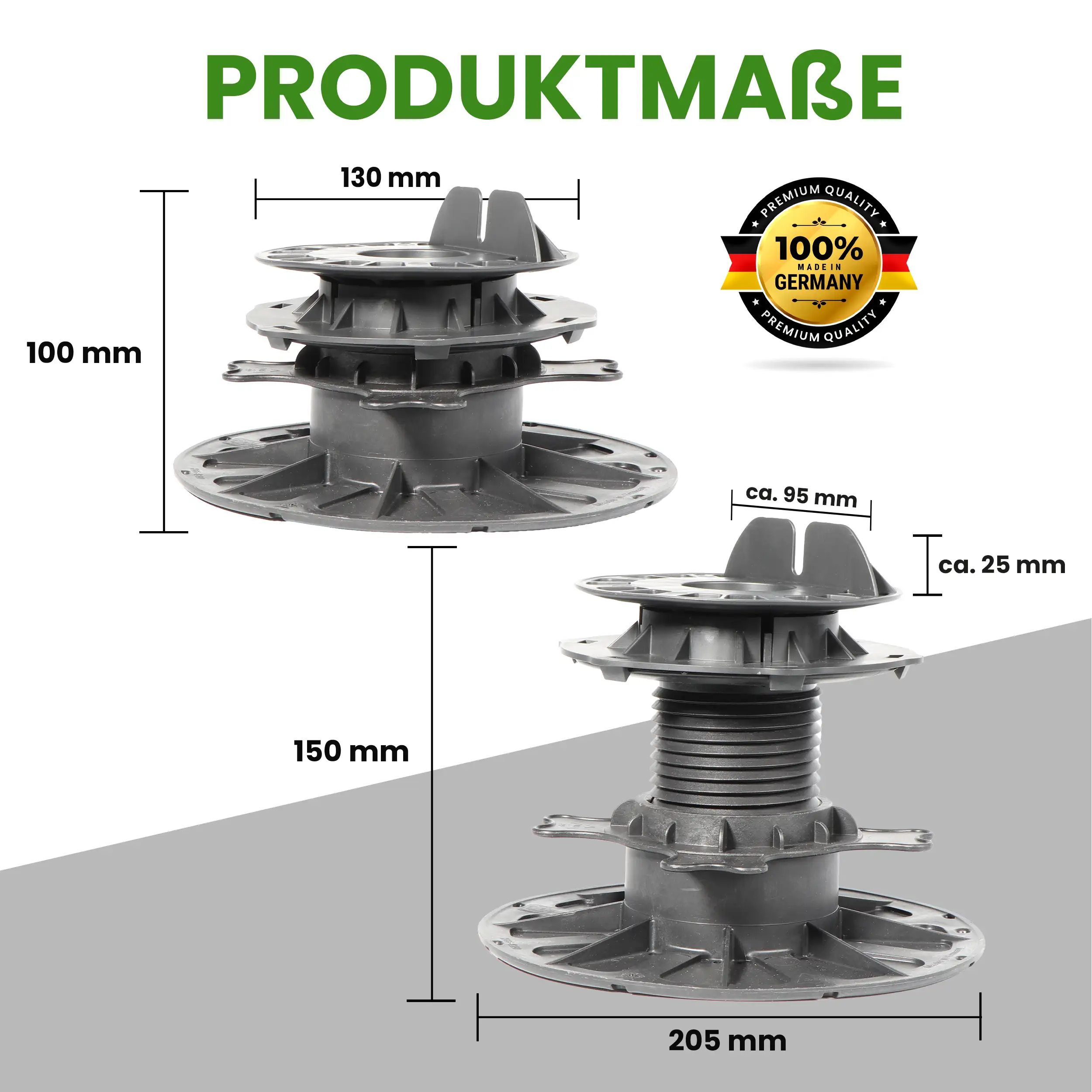 1 Karton Justierbarer Balkenlager Premium mit Gefälleausgleich bis zu 5 % für Holz WPC Aluminium 1 Karton Justierbarer Balkenlager Premium mit Gefälleausgleich bis zu 5 % für Holz WPC Aluminium