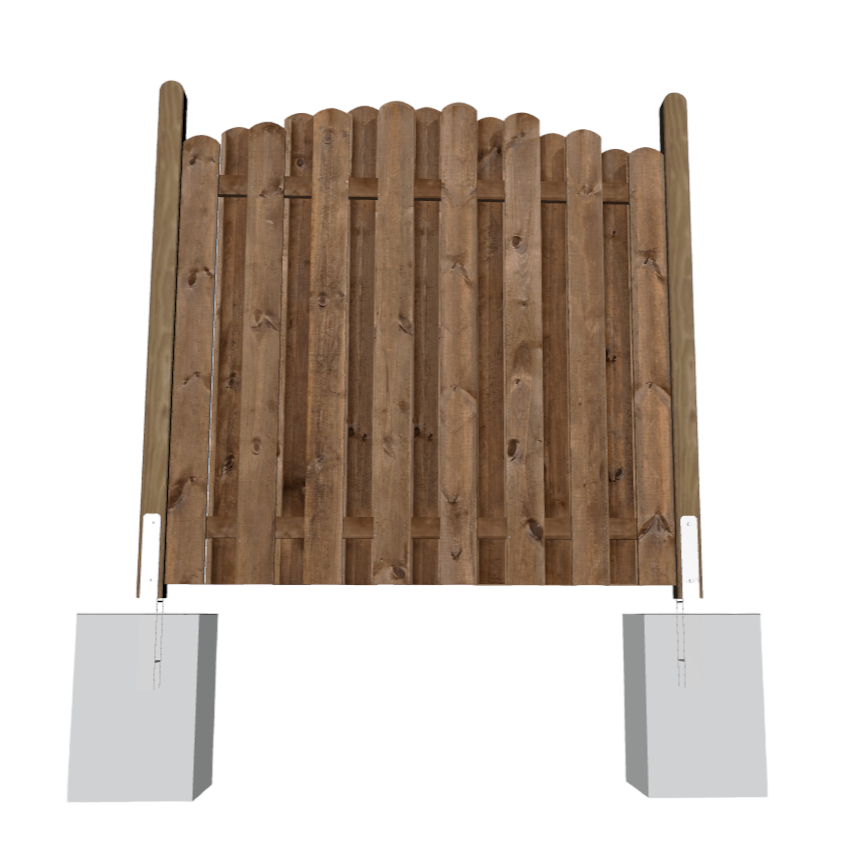 180x180-mit-BogenpDqcGTqvm6PLy Sichtschutz BOLEO Bohlen-Zaun mit Bogen 180x180/160 cm Kiefer KDI braun