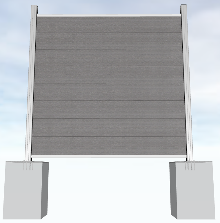 1elem_silber_festschrauben5ohGH1awmt1PK WPC-Steckprofile PROTEC, 4er-Set 180x21x2 cm urban-grau co-extrudiert (mit Schutzschicht)