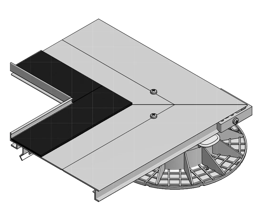Randabschlusshalter-Set für Plattenlager PREMIUM zur Eckverlegung Innen