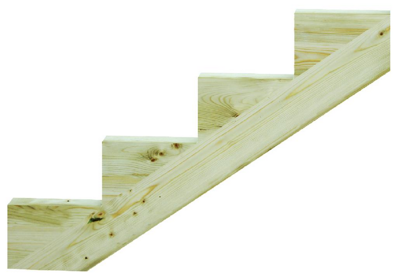Treppenwange für Stufen Massivholz Kiefer kesseldruckimprägniert 1 Stück