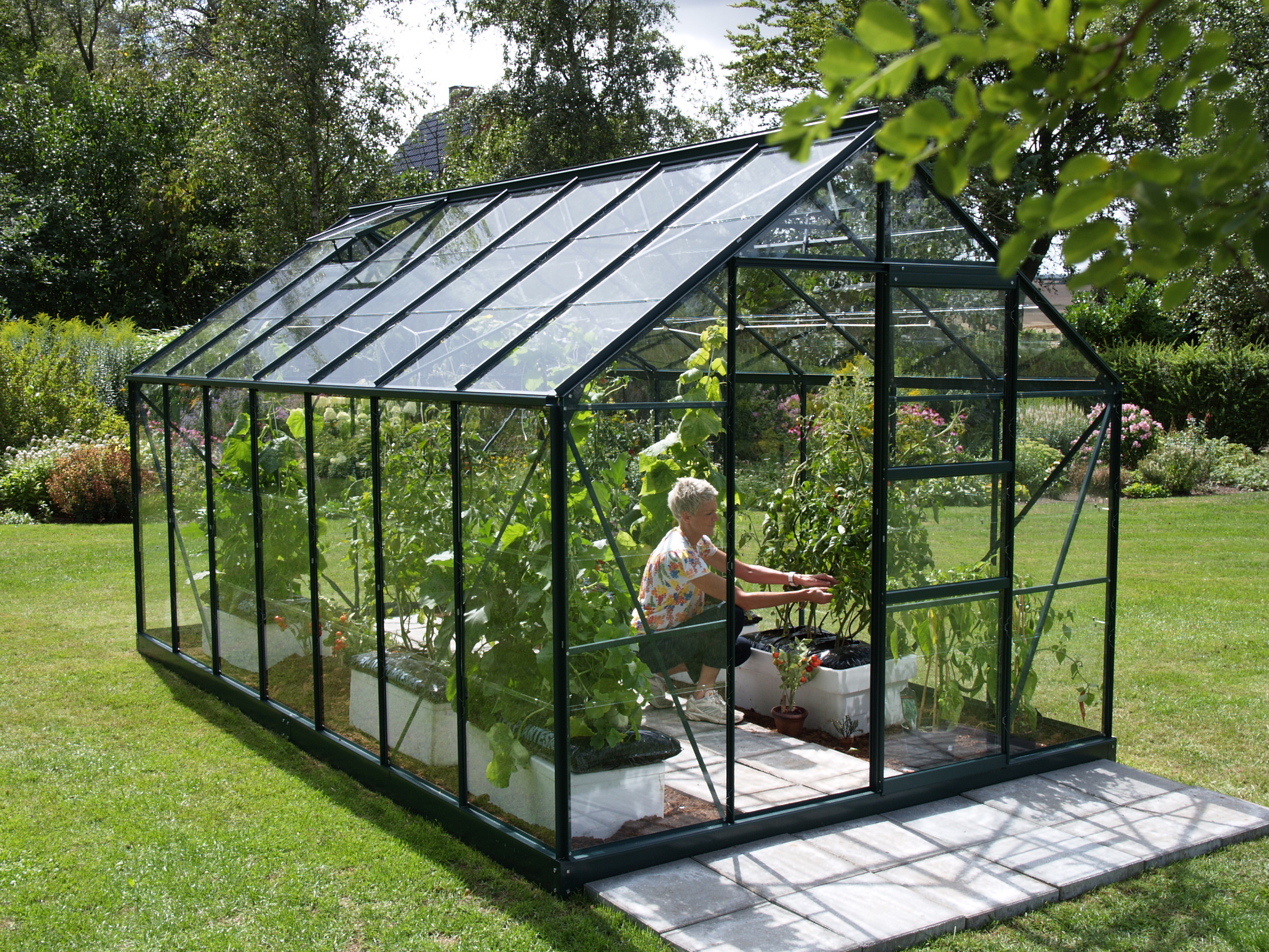 Gewächshaus Merkur 11500 ESG 3mm, smaragd