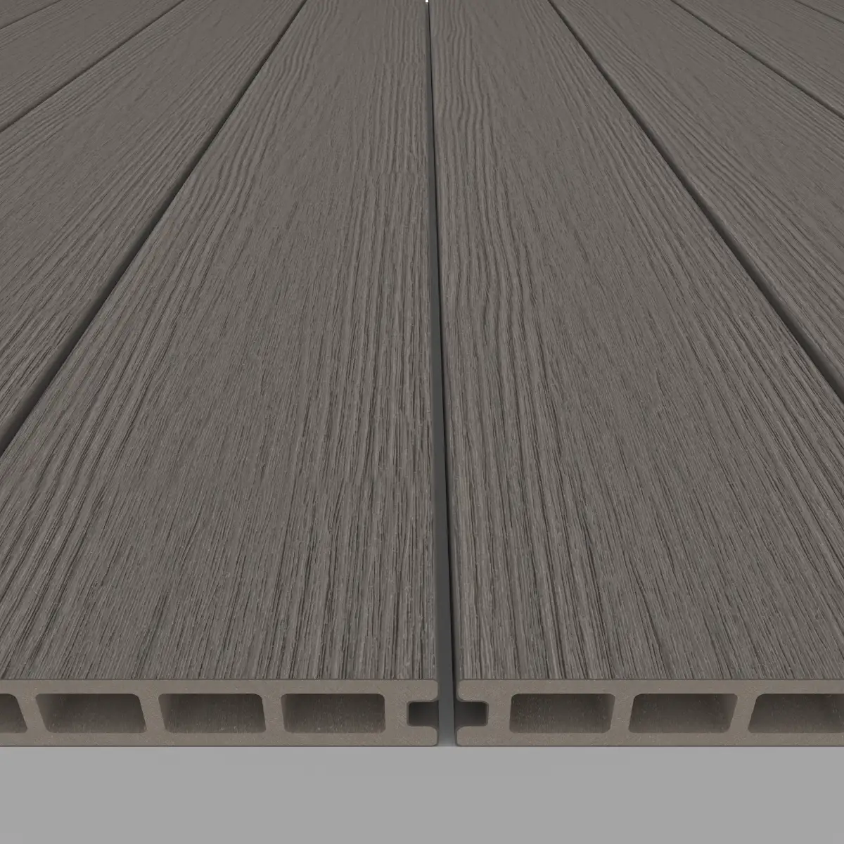 WPC Terrassendiele 25x140 mm Hohlprofil ummantelt Silver Gray 400 cm