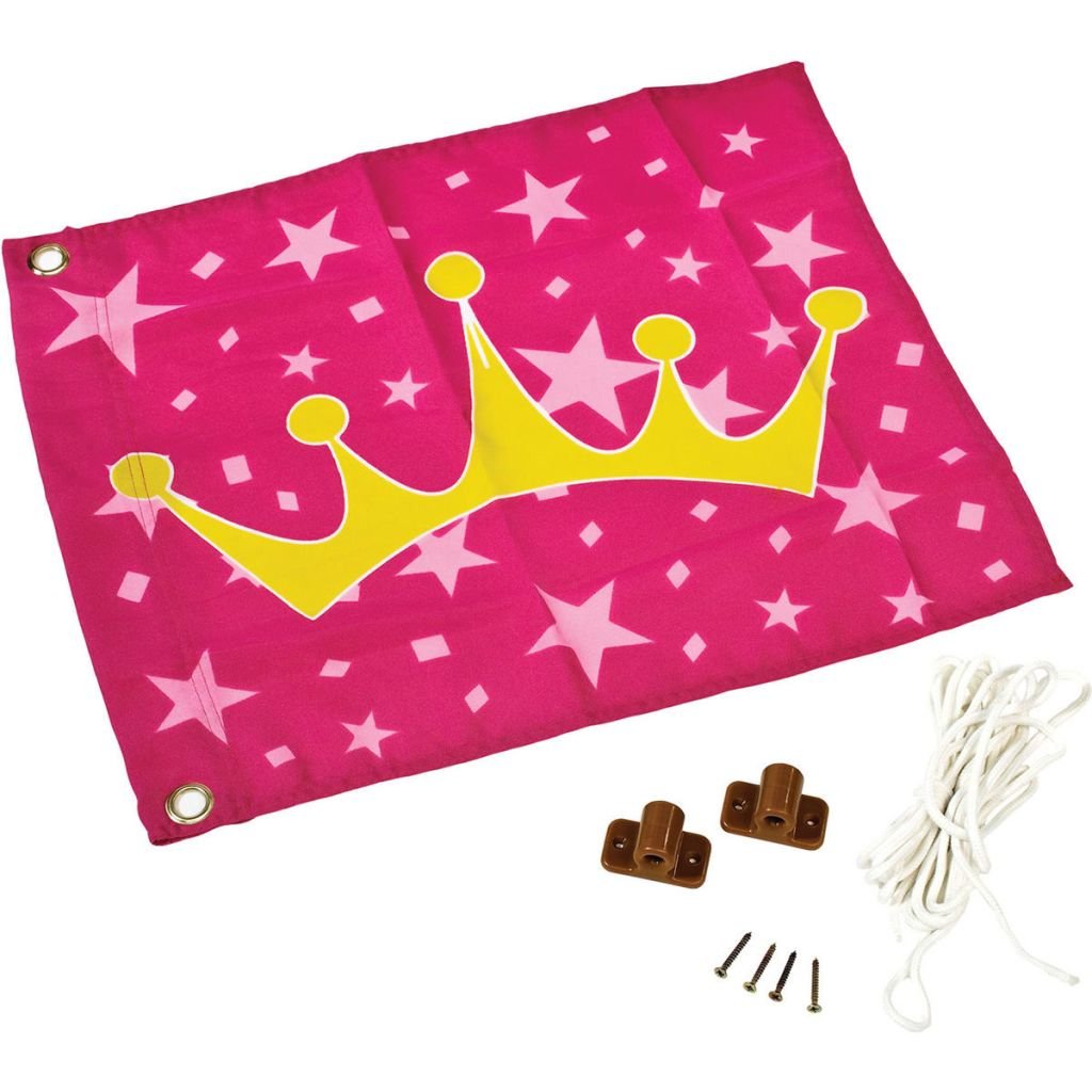Fahne_Prinzessin Fahne mit Hiss-System PRINZESSIN zur Anbringung an Spieltürmen Klettertürmen Stelzenhäusern
