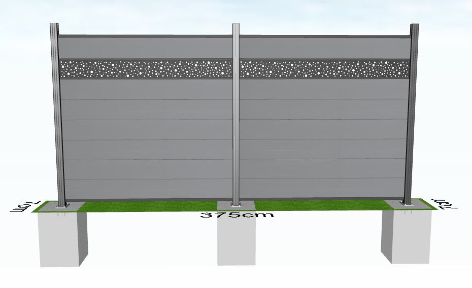Design-Inlay-Astro-anthrazit ALU-Design-Inlay ASTRO anthrazit für WPC-Steckzaun