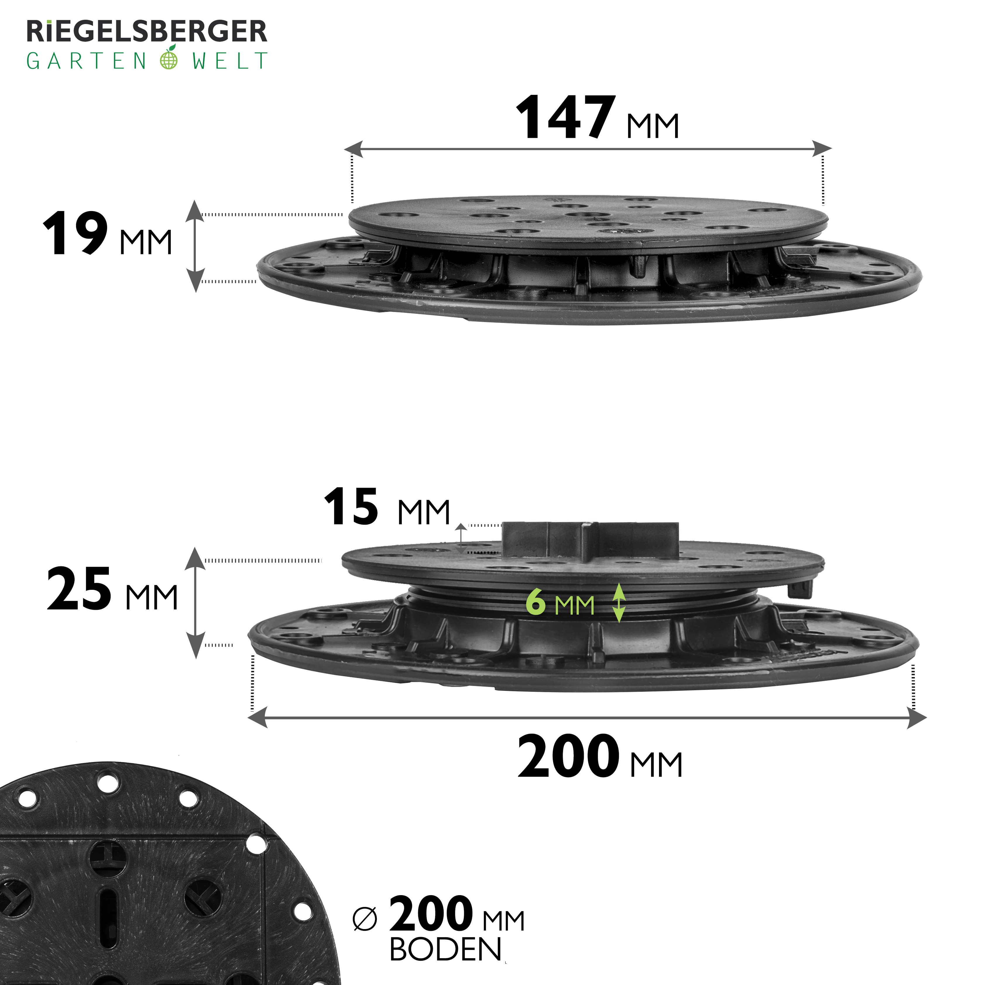 3_Size_19-25-copyD3dilCjaCCQf5 Plattenlager BASIC für Beton Stein Keramikplatten Terrassenlager verstellbar
