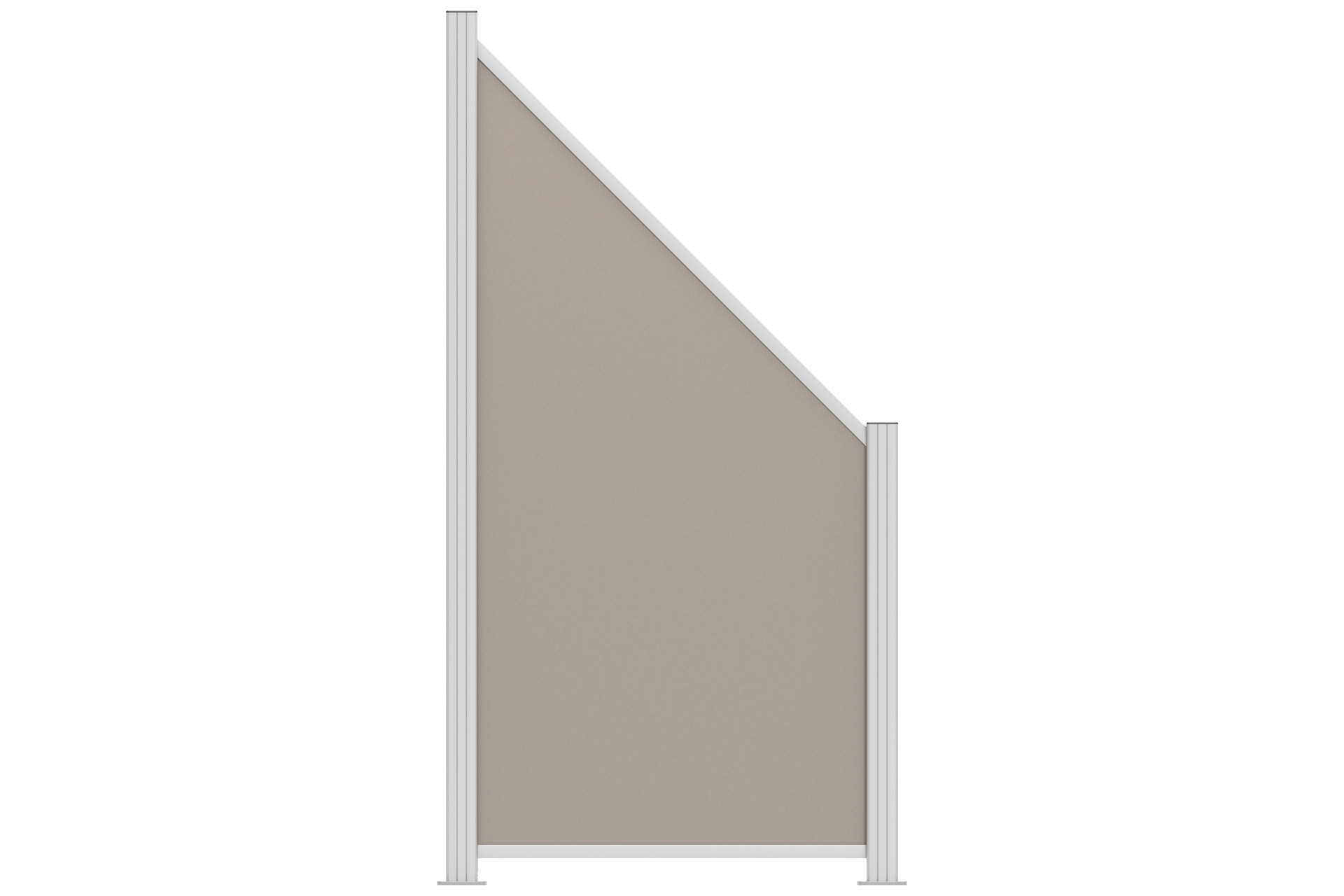 Schraegelement-terragrau Sichtschutz EASY-BOARDS ACP Steckzaun Schrägelement 88x176/88 cm terragrau