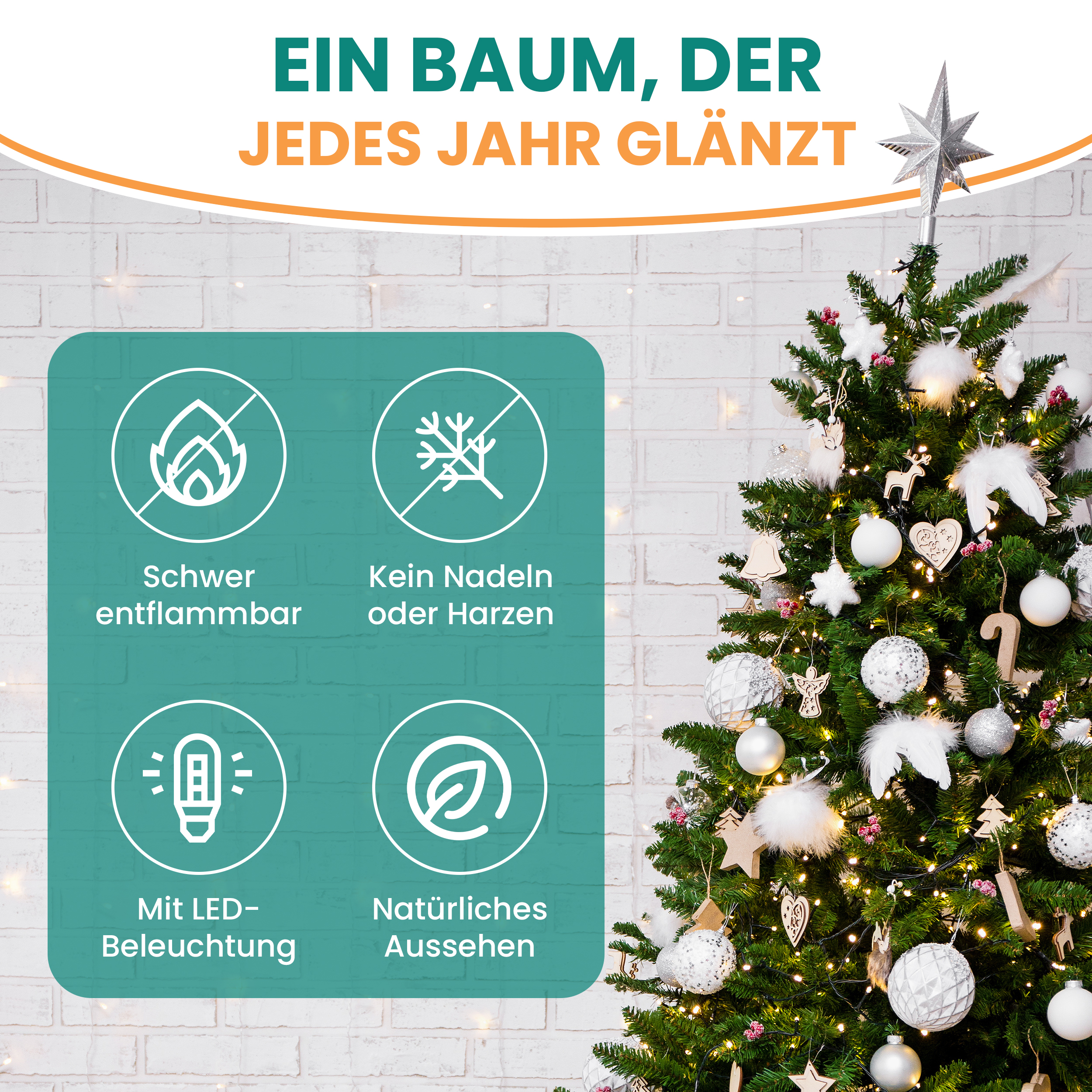 2c1ESQDcA3lxwB Künstlicher Weihnachtsbaum BonTree Tanne Christbaum Tannenbaum Nadelbaum