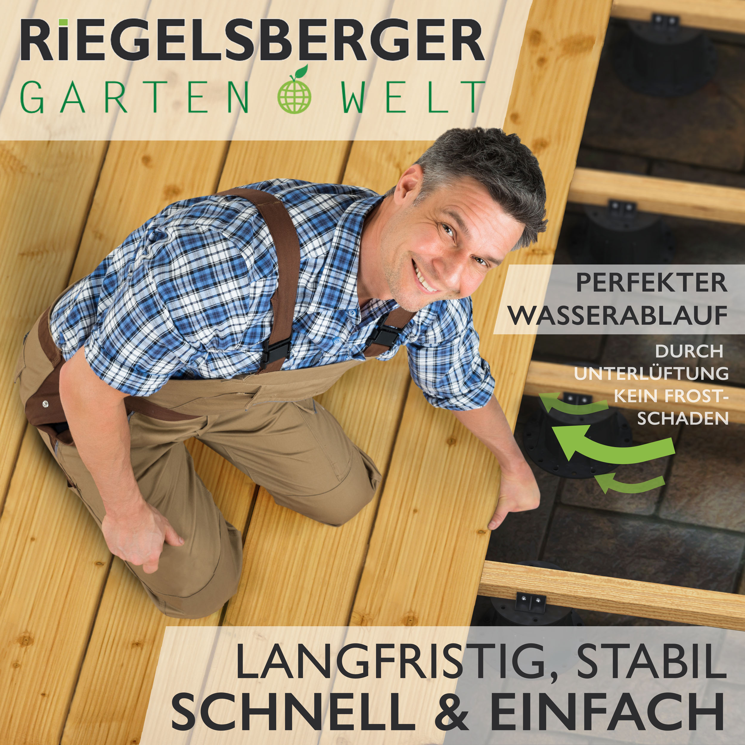 5ieHFCbbOUtI8m Balkenlager PRO für Holz WPC ALU Terrassenlager Stelzlager Stellfuß höhenverstellbar