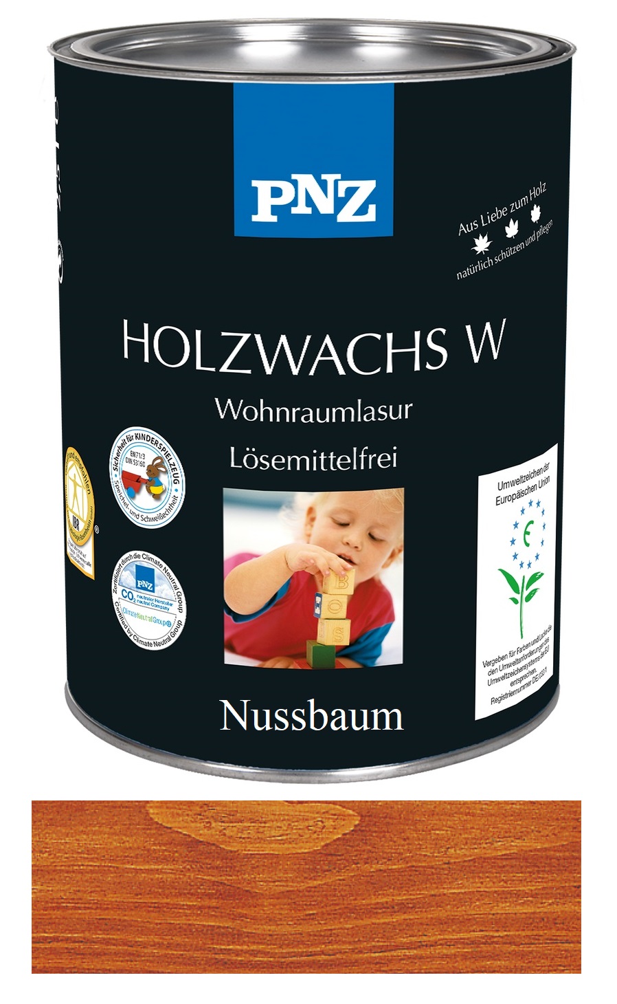 nussbaum PNZ Holzwachs W lösemittelfrei, Gebinde: 0.75L, Farbe: Nussbaum