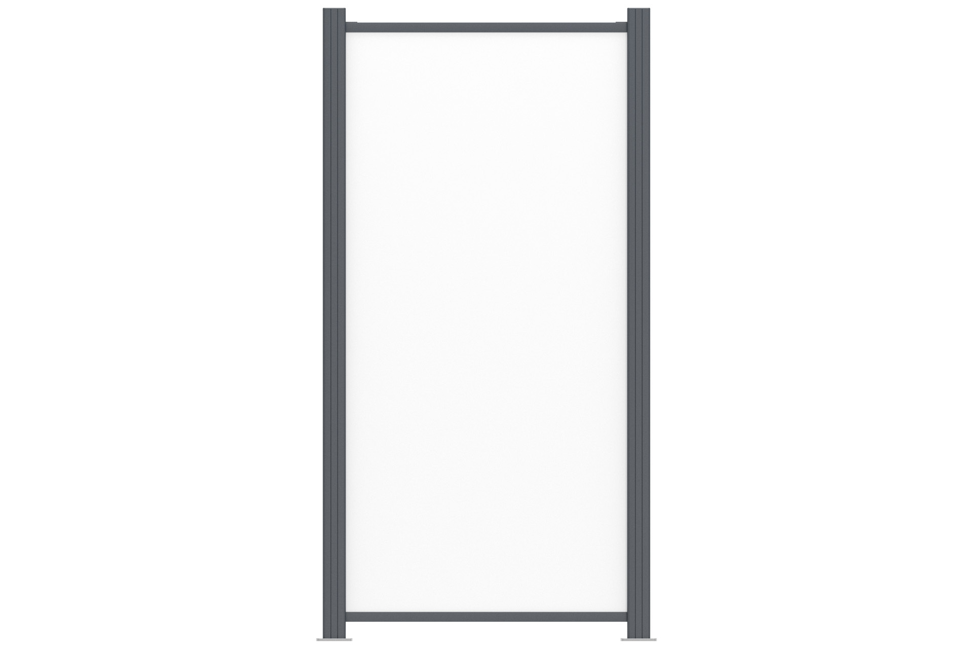 Halbelement-Milchglas_ Sichtschutz EASY-BOARDS ACP Steckzaun Halbelement 88x177 cm Milchglas aus Acryl