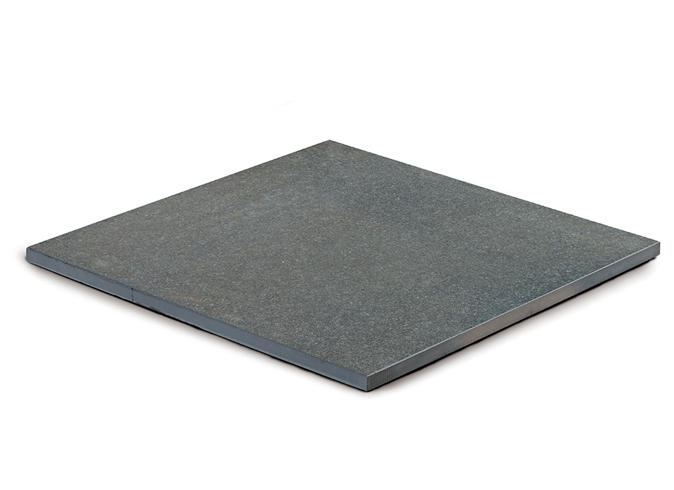 KERAMIKPLATTE COLOSSEO BASALT GRAU 60x60x2 cm FEINSTEINZEUG MODERN 0,72m², 2 STK.