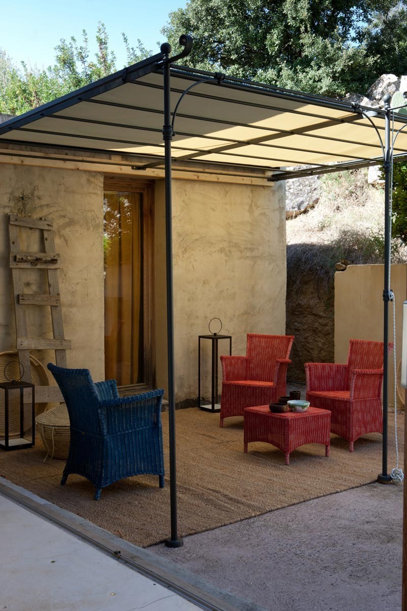 solaire_piana Unopiu Lineare Anbaupergola Solaire Überdachung Set Breite 376 cm