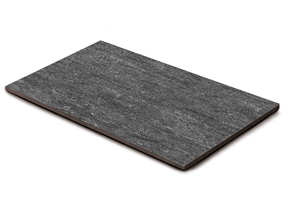 KERAMIKPLATTE PIETRA DI VALS ANTRAZYT 40x80x2 cm FEINSTEINZEUG MODERN 0,64 m², 2 STK.