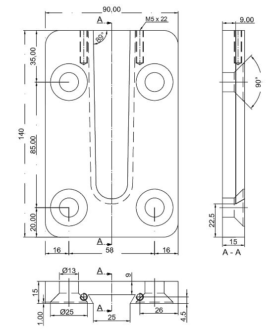 2eBuIFYTRMQoFQ Pitzl Verbinder HVP Standard für Holz-Stahl-Betonanschluss 60/90x140x18 mm Art.-Nr. 88214.3000