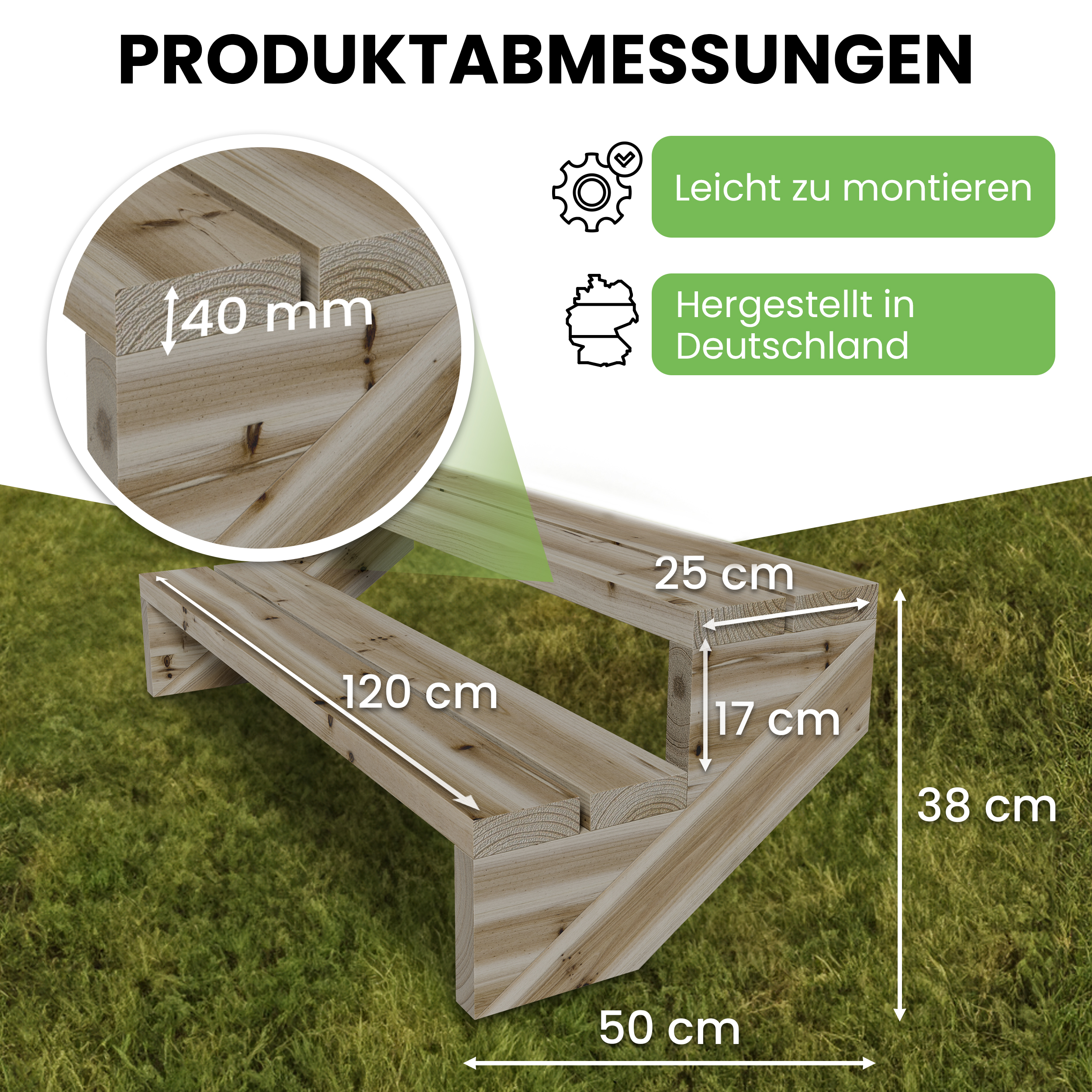 063iPLyymZfTHXP Terrassentreppe Kiefer kesseldruckimprägniert Treppe mit Stufen Wangentreppe Breite