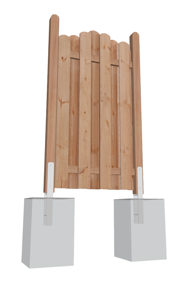 90x180-mit-Bogen56w6TRuMUj1Wj Sichtschutz BOLEO Bohlen-Zaun mit Bogen 90x180/160 cm Kiefer Lärchenoptik