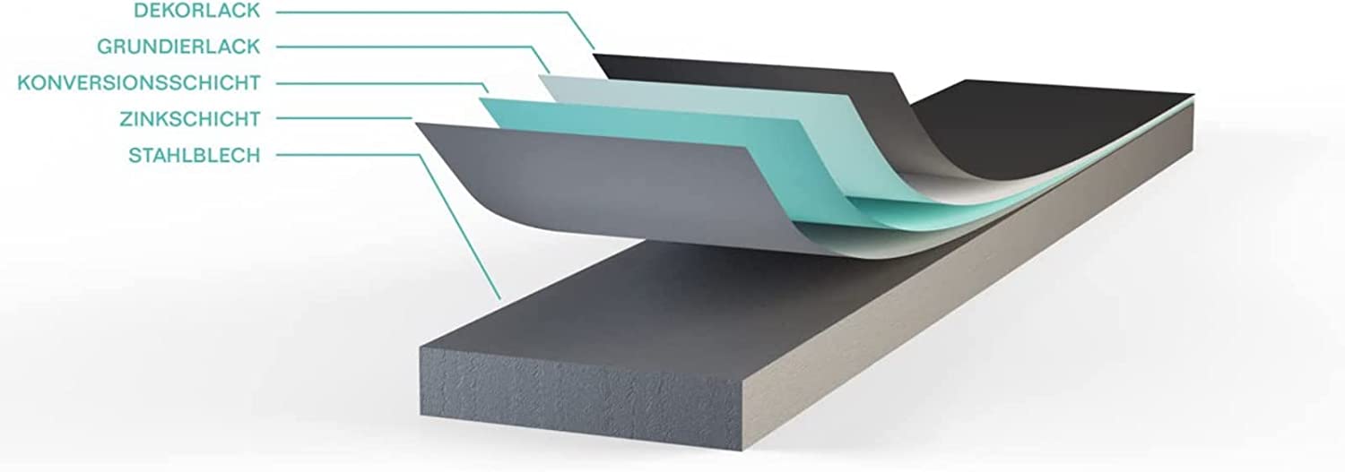 Material Gartenbox aus Metall Kissenbox Wetterfest Gartenkiste Aufbewahrungsbox