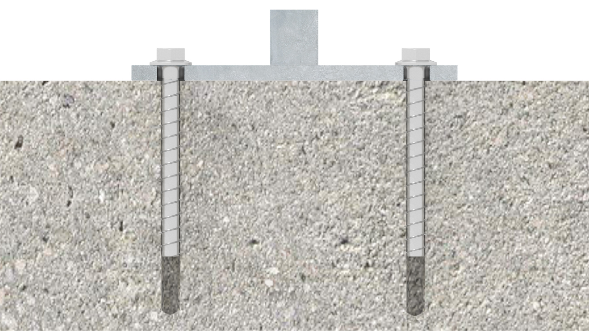 Pfostenträger zum Aufschrauben für Alu-Pfosten 7x7 cm WPC-Steckzaun