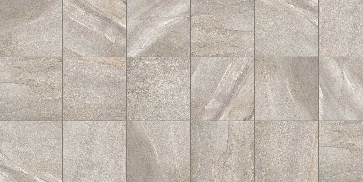 KERAMIKPLATTE ETNA LIGHT GREY 60x60x2 cm FEINSTEINZEUG MODERN 0,72 m², 2 STK.