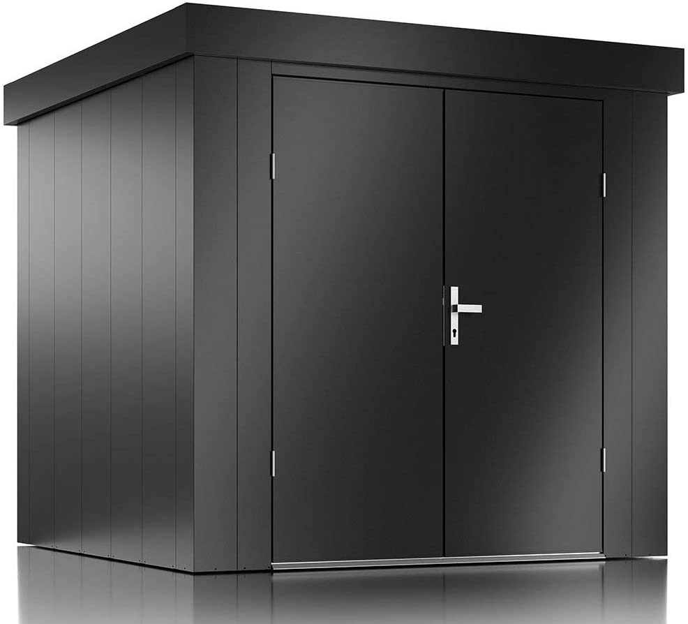 HauptfotoOwM87KaaXXGzd Gerätehaus mit Pultdach aus Metall Geräteschuppen Gartenhaus Gartenhütte