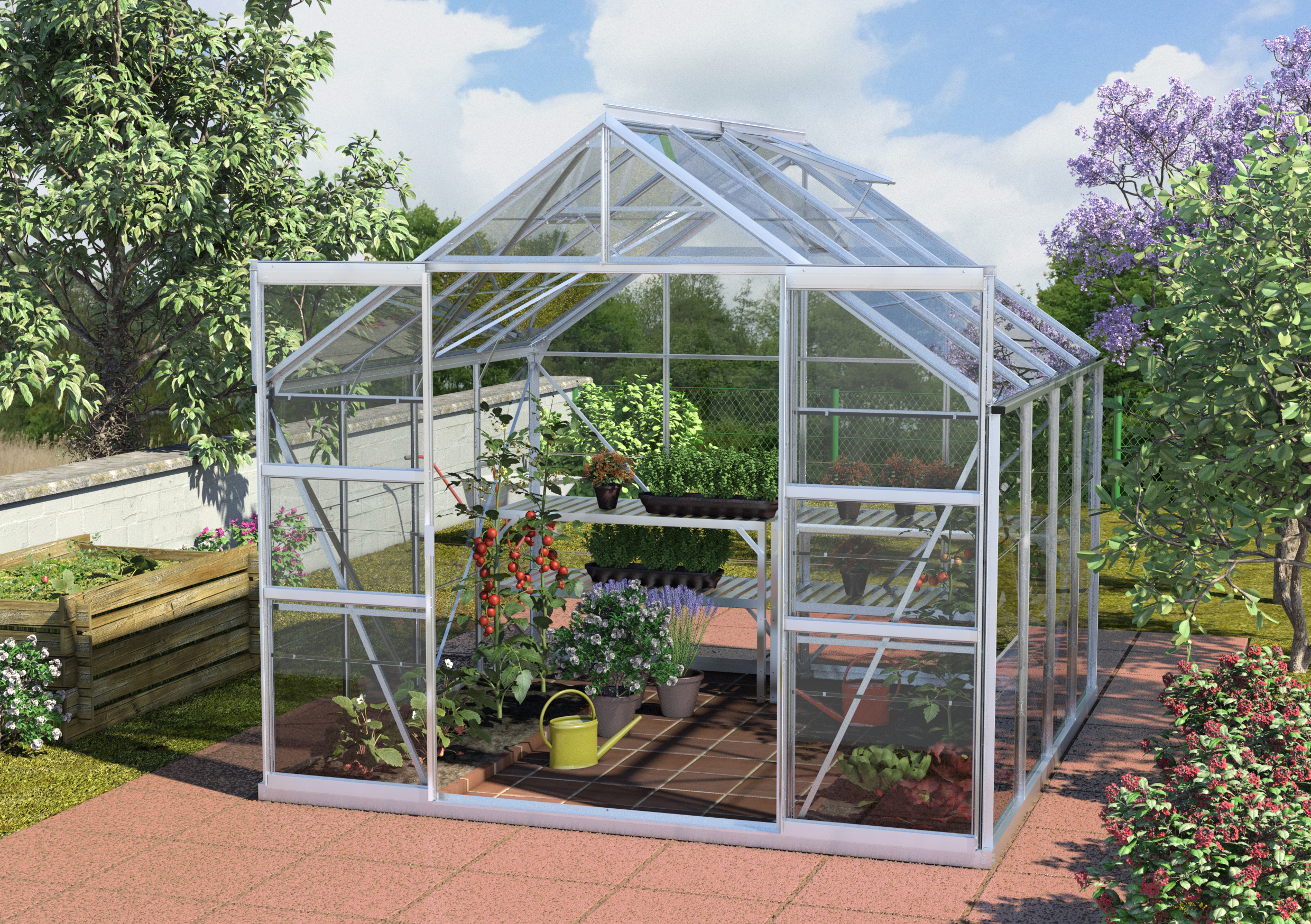 Gewächshaus Mars 6700 ESG 3mm , alu