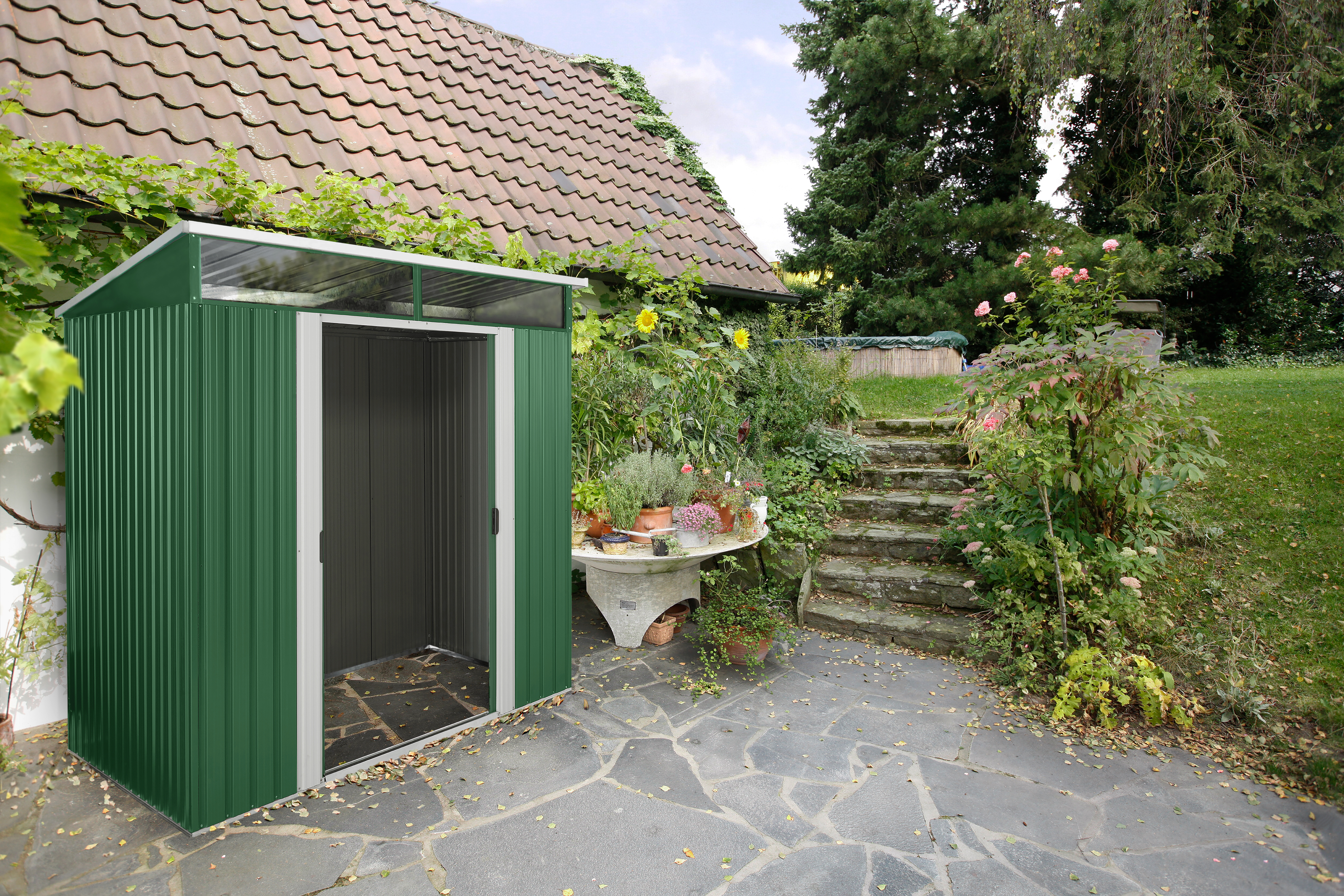 Gerätehaus Lübeck 86, tanne/weiß    